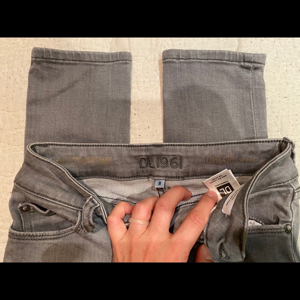 Girls skinny jeans DL 1961 gray Chloe size 8